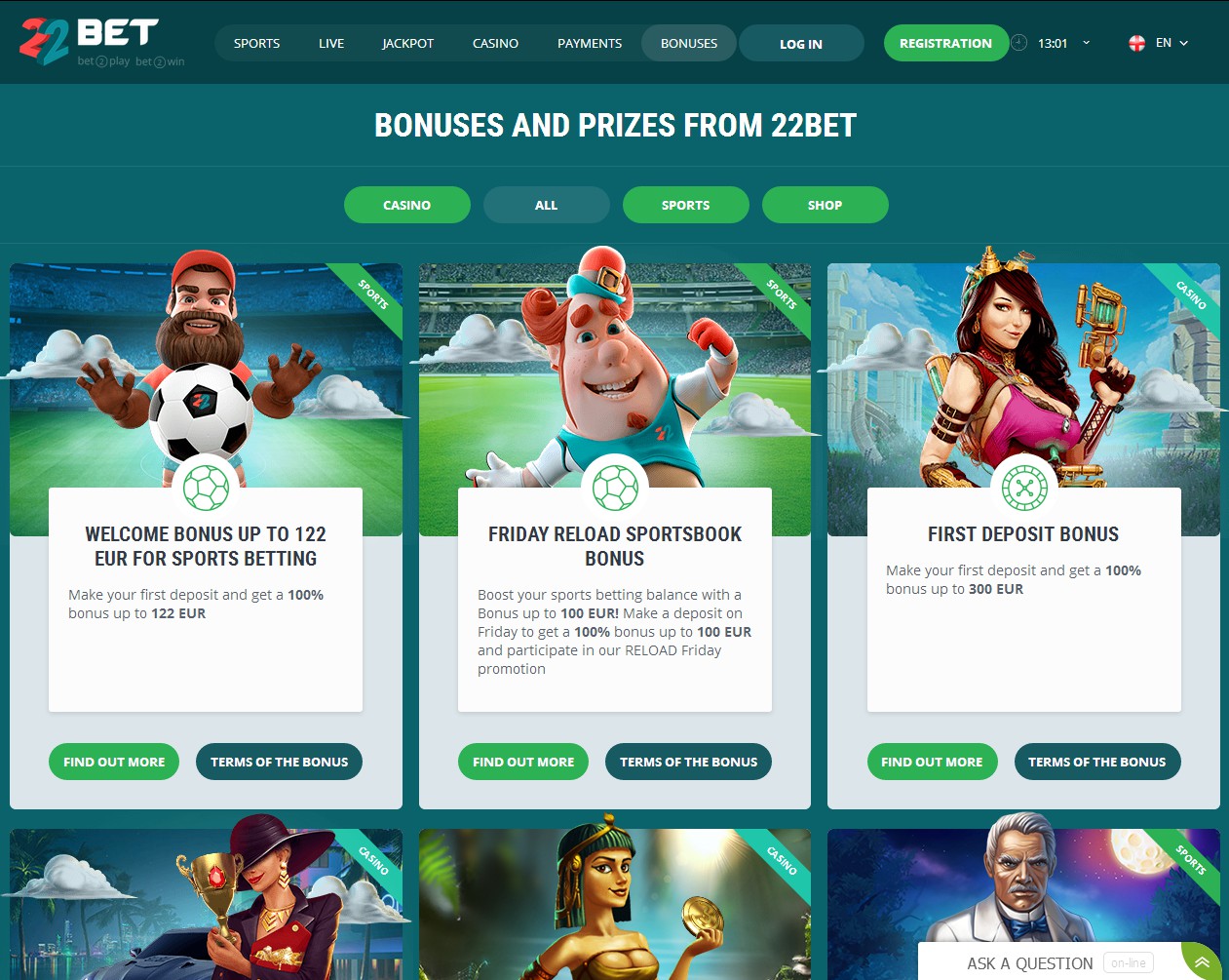 22BET Promotions